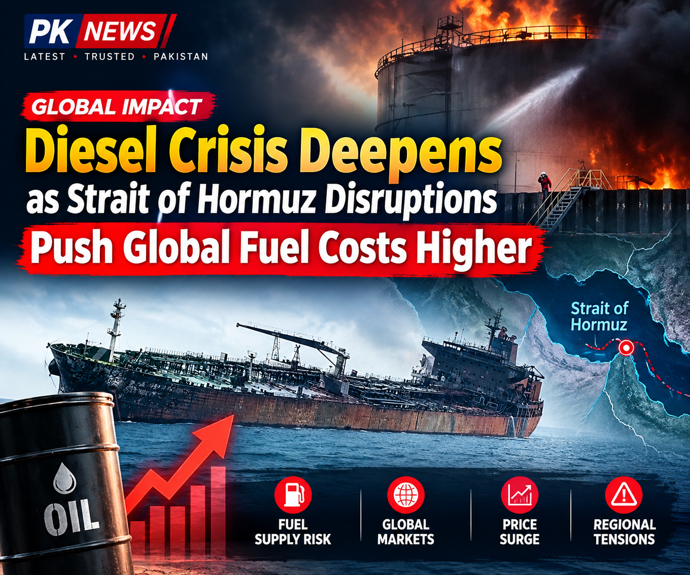 Diesel Crisis Deepens as Strait of Hormuz Disruptions Push Global Fuel Costs Higher