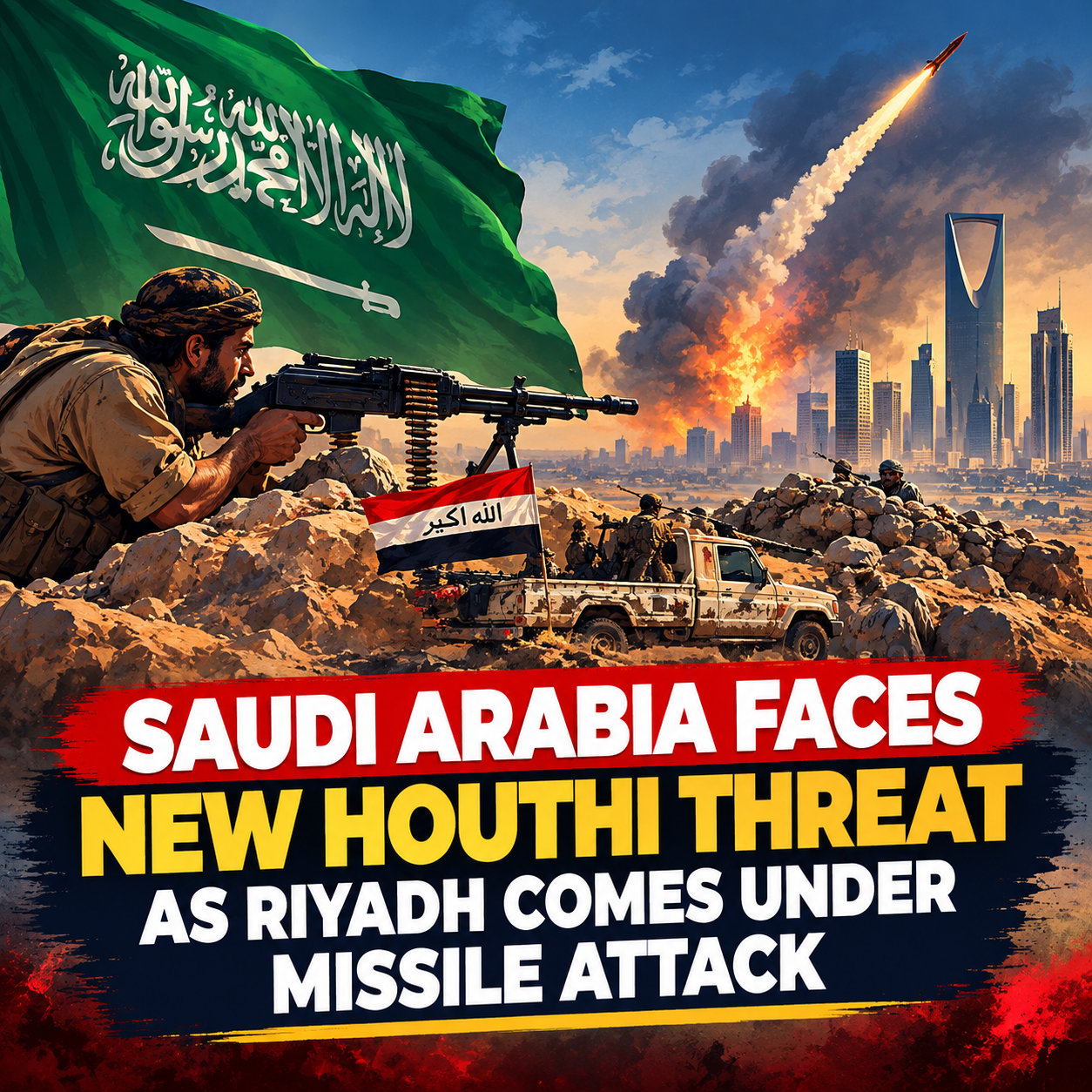 Saudi Arabia Faces New Houthi Threat as Riyadh Comes Under Missile Attack