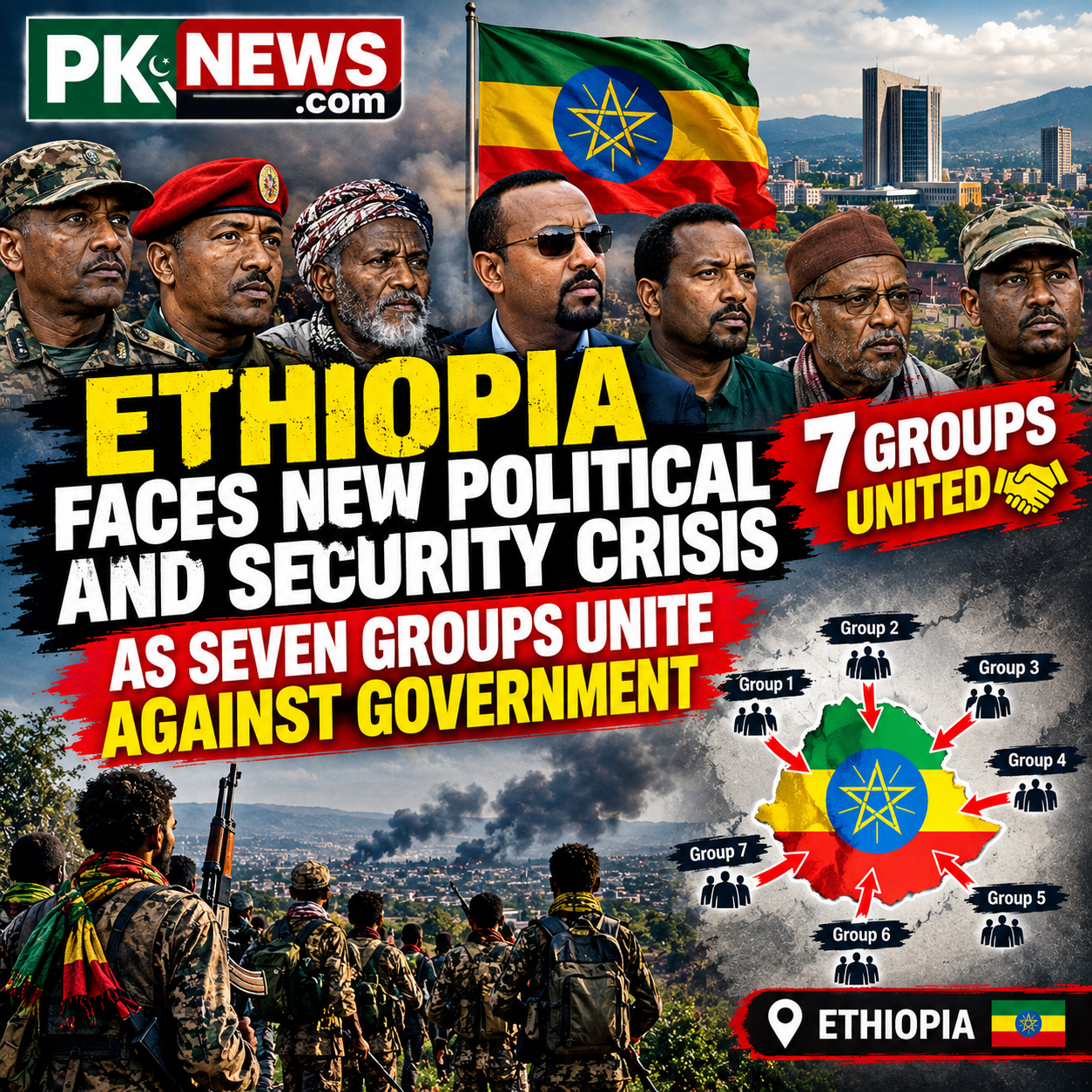 Ethiopia Faces New Political and Security Crisis as Seven Groups Unite Against Government