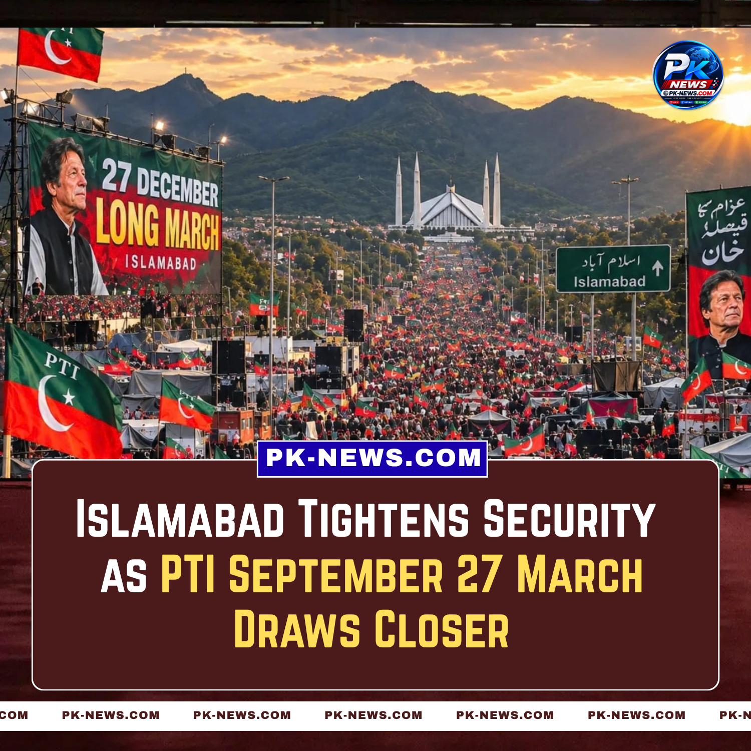 Islamabad Tightens Security as PTI September 27 March Draws Closer
