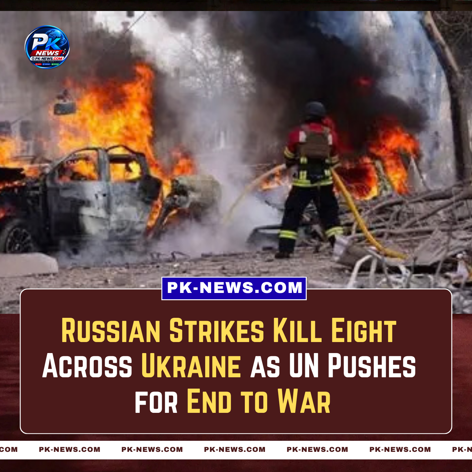 Russian Strikes Kill Eight Across Ukraine as UN Pushes for End to War