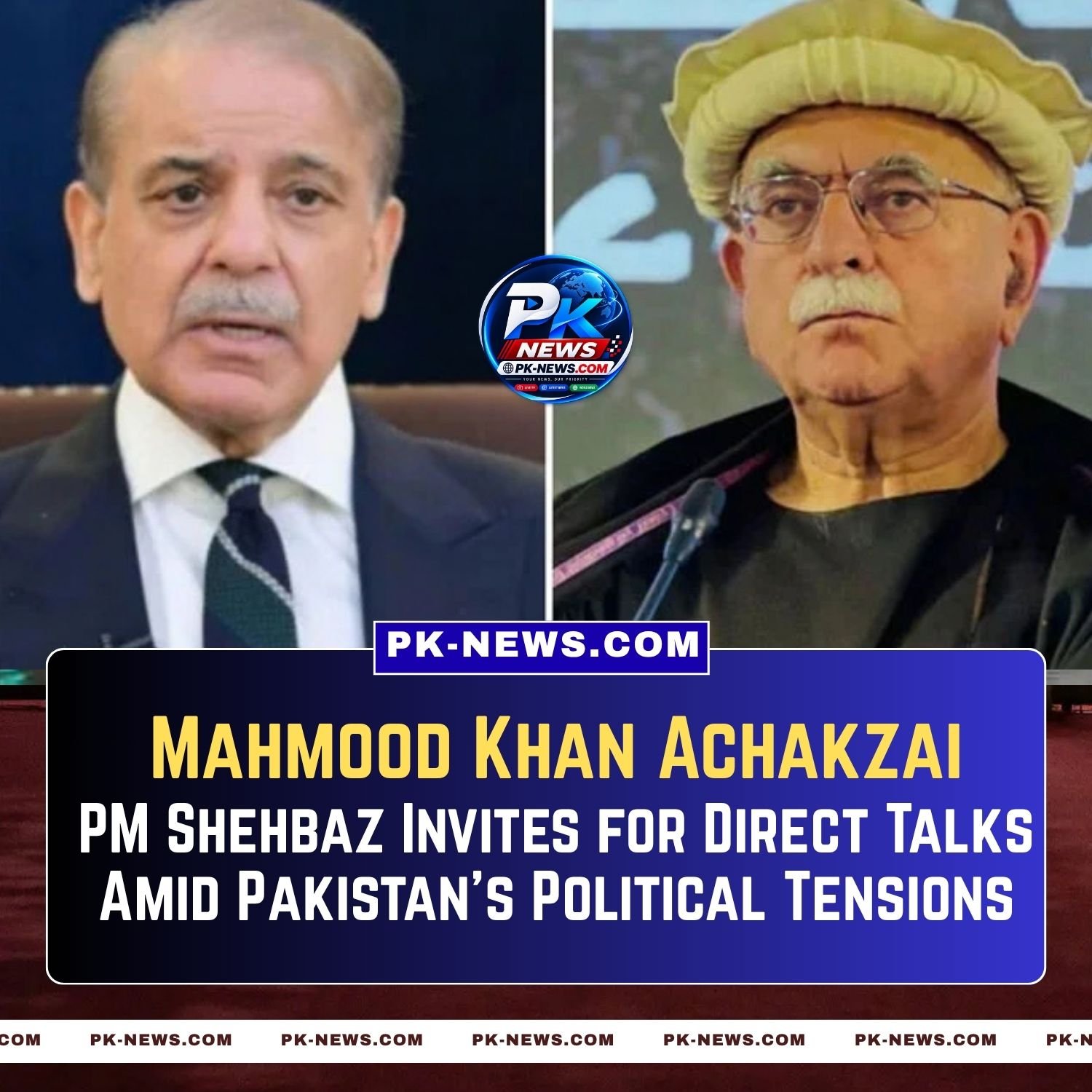 PM Shehbaz Invites Mahmood Khan Achakzai for Direct Talks Amid Pakistan’s Political Tensions