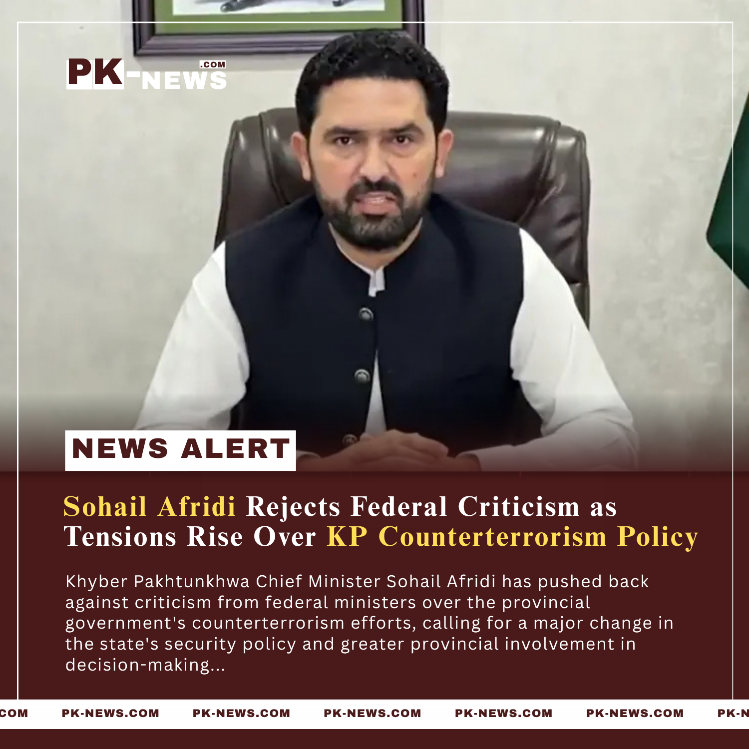 Sohail Afridi Rejects Federal Criticism as Tensions Rise Over KP Counterterrorism Policy