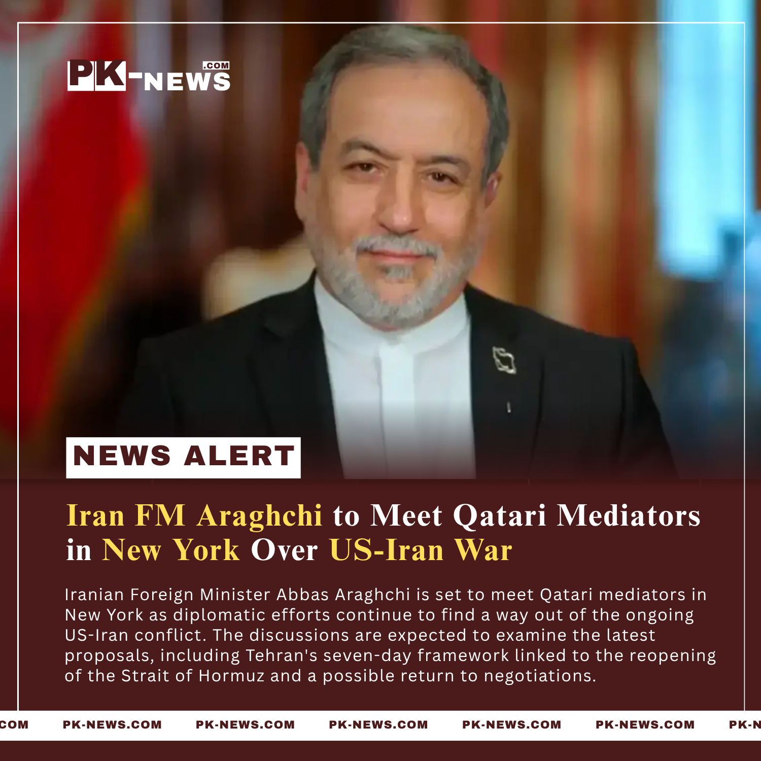 Iran FM Araghchi to Meet Qatari Mediators in New York Over US-Iran War