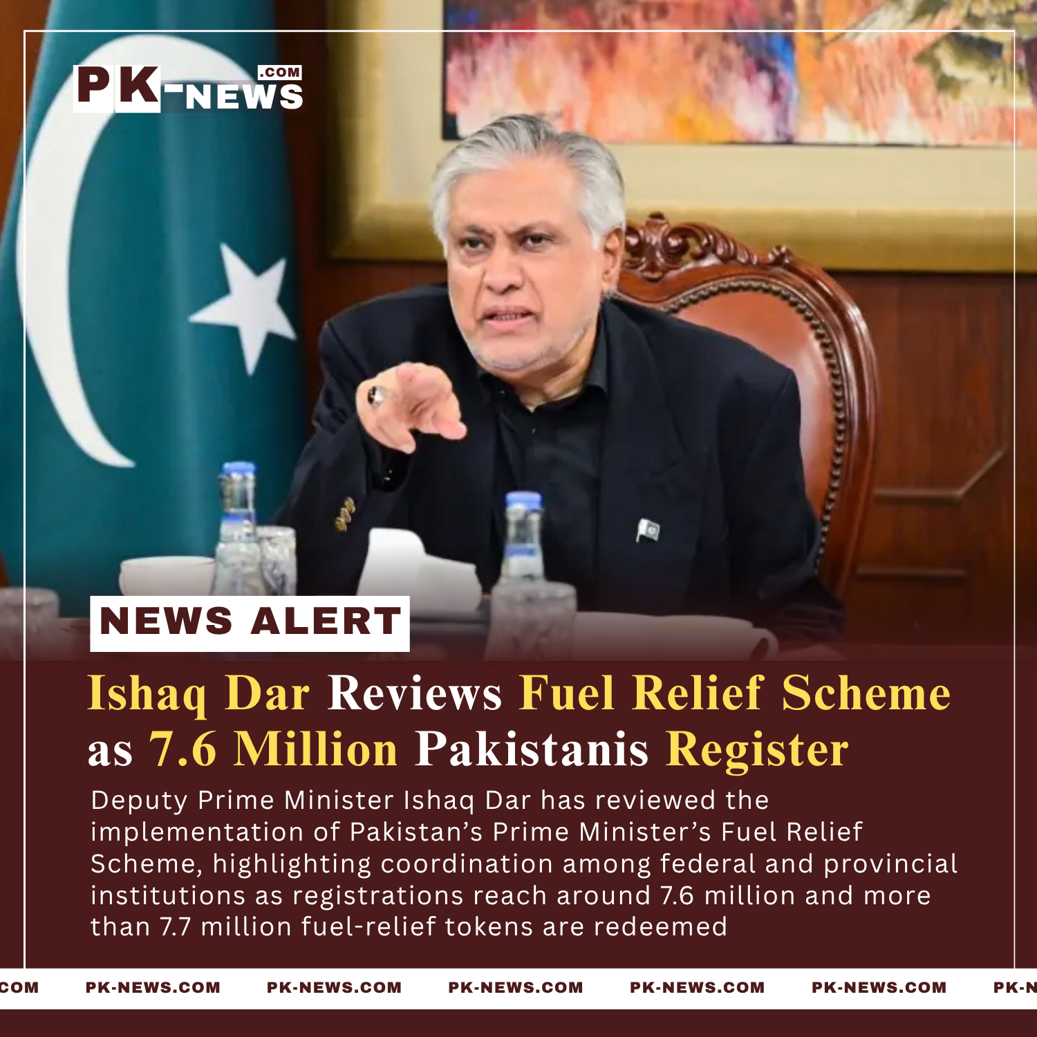 Ishaq Dar Reviews Fuel Relief Scheme as 7.6 Million Pakistanis Register