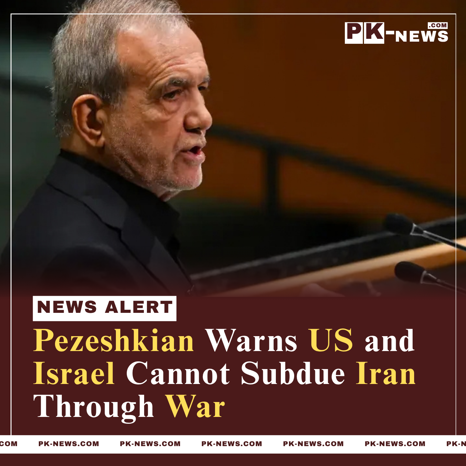 Pezeshkian Warns US and Israel Cannot Subdue Iran Through War